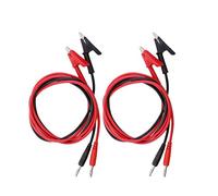 Sgerste 4 pcs Fiche banane pour Crocodile Pince crocodile câble empilable Test lead Wire Cable Lot de 15 A 1 m