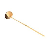 Sgerste durable Water Dipper Louche d'eau avec long manche Fournitures de cérémonie du thé japonaise en bambou naturel, 2 tailles Pick - Marron clair, L