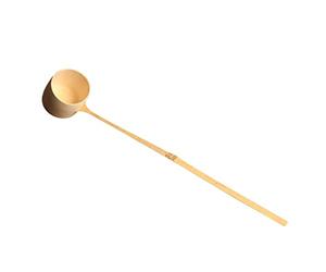 Sgerste durable Water Dipper Louche d'eau avec long manche Fournitures de cérémonie du thé japonaise en bambou naturel, 2 tailles Pick - Marron clair, L