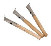 Sgerste en acier inoxydable poterie Argile Sculpture Cire Lot d'outils d'impression Batik couteaux Couleur bois naturel Lot de 3 stylos