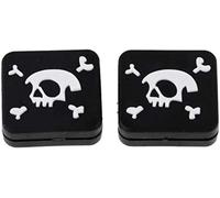 SGerste Lot de 2 amortisseurs de vibrations en silicone pour raquette de tennis Motif squelette Noir