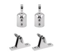SGerste Lot de 2 charnières de pont en acier inoxydable 316 pour bateau Bimini Fixation supérieure 90 degrés + (lot de 2) 2,5 cm 25 mm