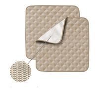 SGerste Lot de 2 coussins de chaise ultra lavables (53,3 x 55,9 cm) pour incontinence - Seniors, adultes, enfants ou animaux domestiques, design à 4 couches absorbant (café)