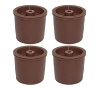 SGerste Lot de 4 filtres à café rechargeables en plastique et acier inoxydable pour machine à café Illy Marron 38 x 36 mm