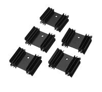 SGerste Lot de 5 dissipateurs de chaleur pour radiateur TO-220 Motif fleurs de prune 34 x 12 x 25