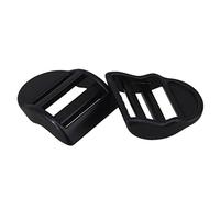 Sgerste Noir 20 mm Bracelet Plastique Boucle de réglable Échelle Verrou à tension Clip Sac à dos fermeture Lot de 20