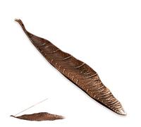 SGERUFZ 1 pièce Brûleur d'encens Métallique en Forme de Feuille, Support Encens Baton, Cendrier, Réceptacle à cendres, Spirale d'encens, Décor À la Maison, Parfum, Encensoir, Diffuseur