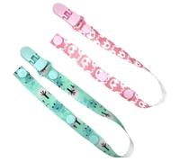 SGERUFZ 2 Pcs Attache Tétine Fille Garçon BPA-Free Bande Tétine Tissu Tétine Clips Accroche Tétine Pour La Plupart Des Tétines Et Jouets Dentition