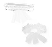 SGERUFZ 2 Pcs Bandeau Bébé Fille Bande Grosgrain, Bandeau Mariage Enfant Bandeau Cheveux Nouveau-né Bandeau Bébé Bijoux Dentelle Mode Bandeau Cheveux Élastique