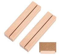 SGERUFZ 2 Porte-Photos en Bois, Support Photo Stable, Porte-Cartes en Bois, Comme c'est beau que tu existes (10,5×2,5×1,5 cm, fente de 2 mm)