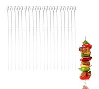 SGERUFZ 20 Pièces Brochettes en Acier Inoxydable Antirouille, Brochettes pour Barbecue, Brochette Inox, Pic à Brochette pour Guimauves, Chocolat, Snacks de Feu de Camp(20cm)
