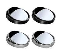 SGERUFZ 4 Pièces Rétroviseurs Extérieur d'Angle Mort, HD Miroir Convexe, Auto-adhésif 3M, Rétroviseurs Aveugle pour Blind Spot Mirror, miroir angle mort voiture (transparent)