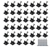 SGERUFZ 40 pièces Renfort Tiroir, Cales Plastique, Fond de Tiroir Anti-Fléchissement, Support Arrière Meuble, Fixation Arrière en Plastique avec Vis (Noir)