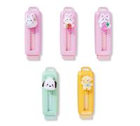 SGERUFZ 5 PCS Gomme à effacer, gomme rétractable Push-Pull, mini étui de stylo, gomme à effacer cadeau pour enfants, cadeau d'anniversaire pour enfants