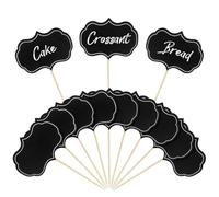 SGERUFZ 50 Étiquettes Ardoise sur Piques, Mini-Tables à Inscrire, Accessoires Buffet, Décorations Cupcake, Étiquettes Sandwich, Décor Apéro (Petite Taille)