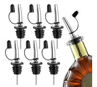 SGERUFZ 6 Pack Bec Verseur, Bec Verseur Liquor Conique, Bec Verseur en Acier Inoxydable Classique, Bec Verseur à Débit Libre, Idéal pour (Bouchon de Bouteille 19mm)