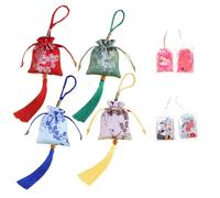 SGERUFZ 6 Pièces Japonais Omamori Amulette Bonne Chance Sachet Suspendu Charmes pour Carrière Éducation Amour Succès Sécurité de la Circulation Richesse Rêve Bonne Chance (Couleurs Assorties)