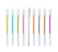 SGERUFZ 9 Pcs Metallic Gel Stifte Glitter Gel Stifte für Gästebücher Färbung Bücher Karten Handwerk Schreiben Zeichnung und Skizzieren 1.0mm Spitze 9 Farben