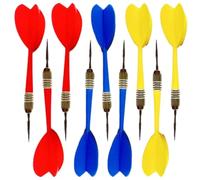 SGERUFZ 9 pièces Fléchettes en Plastique avec Pointes Métalliques, Convient aux Enfants, Fléchettes pour Cible Electronique, Pointe Plastique