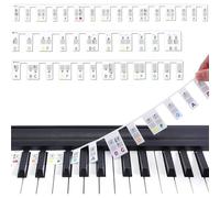 SGERUFZ Autocollants de Piano, Guide Labels pour Débutants, Notes de Touches Transparents et Amovibles, Removable, Reusable, Apprendre le Piano, Pianos et Claviers pour Enfants