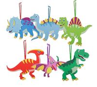 SGERUFZ Lot de 6 kits dinosaures papier - coffret créatif DIY, idéal anniversaire & classe