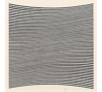 SGFGAD FHYWQ Affiche abstraite de Bridget Riley Picture murale《The Moon in Break》 par Bridget Riley Peinture sur toile Black Lines pour la décoration intérieure 40x40cm sans cadre
