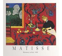 SGFGAD FHYWQ Affiche d’Henri Matisse《Harmony in Red》Estampes murales abstraites 40x40cm non encadrées