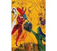 SGFGAD FHYWQ Célèbre Marc Chagall Affiche Personnes Impressions En Couleur Abstrait Art Mural Image《La Danse》Marc Chagall Peinture Sur Toile Pour Décoration Intérieure 50x70cm Non encadré