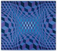 SGFGAD FHYWQ Célèbres Victor Vasarely Affiches Vintage Illusion Art Mural Victor Vasarely Toile Peinture Victor Vasarely Impressions Décoration intérieure Image 60x60cm sans Cadre