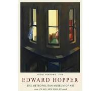 SGFGAD FHYWQ Edward Hopper Affiche Paysage Impressions Tableau D’art Mural Vintage《Fenêtres De Nuit-1928》Edward Hopper Peinture Sur Toile Pour Décor De Salon 40x60cm Sans Cadre