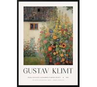 SGFGAD FHYWQ Gustav Klimt Poster Landscape Prints Abstract Wall Art Picture《Garden Behind the House》Gustav Klimt Canvas Painting For Home Decor 50x60cm Unframed