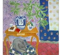 SGFGAD FHYWQ Henri Matisse Affiche et impressions Tableau d’art mural abstrait《Nature morte avec des chats à l’intérieur》Peinture sur toile Matisse pour la décoration intérieure 40x40cm Non encadré