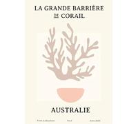 SGFGAD FHYWQ Henri Matisse Ligne Affiche Impressions Couleur Abstrait Art Mural Image《La Grande Barrière De Corail》Henri Matisse Peinture Sur Toile Pour Décoration Intérieure 40x60cm Non Encadré