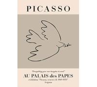 SGFGAD FHYWQ Pablo Picasso Ligne Affiche Impressions Colorées Abstrait Photo D’art Mural《Colombe De La Paix》Pablo Picasso Peinture Sur Toile Pour La Maison 50x60cm Sans Cadre