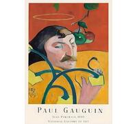 SGFGAD FHYWQ Paul Gauguin Affiche Personnes Impressions Abstrait Photo D’art Mural《Self Portrait Avec Halo》Paul Gauguin Peinture Sur Toile Pour Décoration Intérieure 40x60cm Sans Cadre