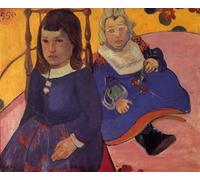 SGFGAD FHYWQ Paul Gauguin Affiche Personnes Impressions Tableau D’art Mural Vintage《Portrait De Deux Enfants》Paul Gauguin Peinture Sur Toile Pour Décoration Intérieure 60x40cm Non Encadré