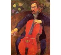 SGFGAD FHYWQ Paul Gauguin Affiche Personnes Impressions Tableau D’art Mural Vintage《Portrait Du Violoncelliste》Paul Gauguin Peinture Sur Toile Pour Décoration Intérieure 40x60cm Non Encadré