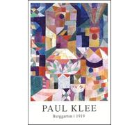 SGFGAD FHYWQ Paul Klee Paysage Affiche et Impressions Abstrait Art Mural Pictrure《Jardin du Château 1919》Paul Klee Peinture Sur Toile Pour Décoration Intérieure 50x80cm Non encadré