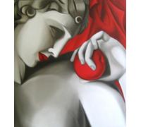 SGFGAD FHYWQ Tamara De Lempicka Affiche Impressions Couleur Abstrait Art Mural Image《Eve Et Pomme Rouge》Tamara De Lempicka Peinture Sur Toile Pour Décoration Intérieure 40x45cm Non encadré