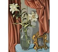 SGFGAD FHYWQ Tamara De Lempicka Affiche Impressions En Couleur Abstrait Photo D’art Mural《Lys Et Photos》Tamara De Lempicka Peinture Sur Toile Pour Décoration Intérieure 40x60cm Non Encadré