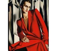 SGFGAD FHYWQ Tamara De Lempicka Affiche Impressions En Couleur Abstrait Photo D’art Mural《Portrait De Femme》Tamara De Lempicka Peinture Sur Toile Pour Décoration Intérieure 40x60cm Non Encadré