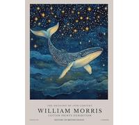 SGFGAD FHYWQ William Morris Affiche William Morris Impressions et Art Mural Image《Baleine et Ciel étoilé》William Morris Peinture sur Toile Pour Décoration Intérieure 40x60cm Non Encadré