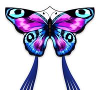 SGftre Grand cerf-volant papillon coloré, facile à voler, grand cerf-volant d'extérieur pour enfants et adultes, jouets de plage et de parc avec nylon durable, activités amusantes en famille