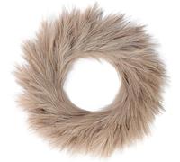 Sggvecsy Couronne d'herbe de la Pampa Artificielle de 66 cm pour Toutes Saisons - Décoration de Noël - Décoration Murale bohème pour Porte d'entrée, Ferme, Automne, Noël, Printemps (Marron)