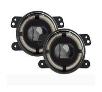 SGHFUVE Feux Antibrouillard Feux Antibrouillard Avant Ronds À LED 4 Pouces Pour Jeep Pour Wrangler JK 2007-2018 Pour Grand Pour Cherokee 2011-2013(Le noir)
