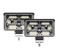 SGHFUVE Phares Avant Assemblage 3/4/5 Pouces Camion Tracteur 4X4 Bateau 12v 24v Antibrouillard ED Barre Lumineuse Hors Route Projecteur Lumière Travail LED Phare Course(2pcs 4inch 130W)