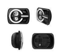 SGHFUVE Phares Avant Assemblage Phare LED Rectangulaire Avec Éclairage DRL Haut/bas 5x7 7x6 Pour Jeep Pour Wrangler YJ Pour Cherokee XJ