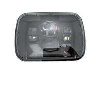 SGHFUVE Phares Avant Assemblage Phares LED Carrés 7"x6" Et 5"x7" H4, Feux De Route/croisement, Pour Jeep Pour Wrangler YJ, Pour Cherokee XJ, MJ Comanche(1PC BlackD)