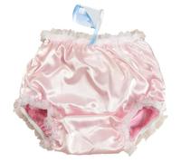 Sghjuy sous-vêtements en Plastique Culotte de Protection Contre Les Fuites pour L'incontinence PVC des sous-vêtements Doux Et Confortables Couche pour Femmes Réutilisable,M,Pink