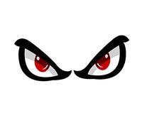 Sghtil 1 paire d'autocollants yeux de requin pour voiture, moto, casque, tuning, résistant aux intempéries